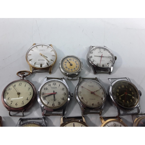 669 - Selection of vintage manual wind watches