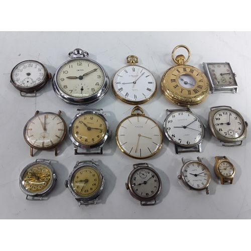 670 - Antique box and a selection of manual wind watches and pocket watches