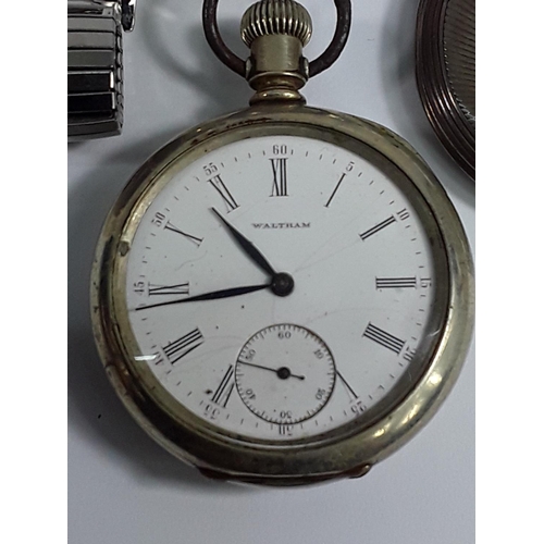 671 - 3 vintage pocket watches and a wrist watch