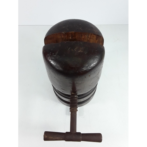 527 - Antique mahogany Milliner's hat stretcher