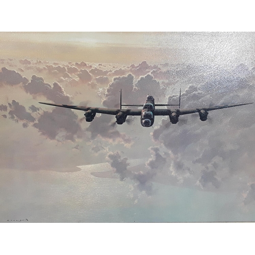 530 - Lancaster Bomber print, 86 x 65cms