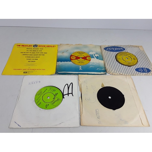 717 - 5 vintage 45's including demos