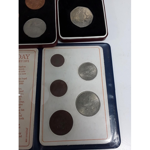 738 - Various vintage copper coins and collectable coins including decimal examples