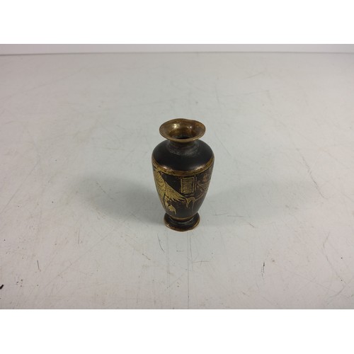 479 - vintage frames, and miniature bronze vase