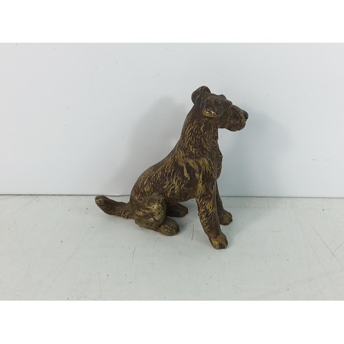 480 - Cold painted cast Bronze figure of a Terrier