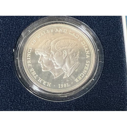 301 - Charles and Diana silver proof coin and a Jersey silver proof coin