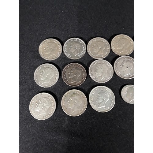 326 - Bag of half silver coins 379g