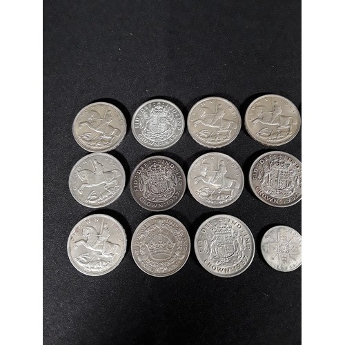 326 - Bag of half silver coins 379g