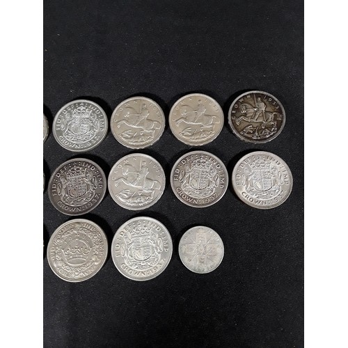 326 - Bag of half silver coins 379g