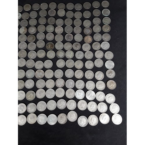 327 - Bag of half silver coins 504g