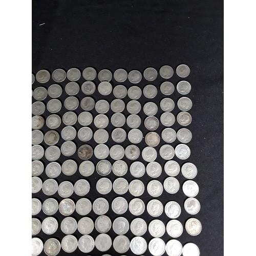 327 - Bag of half silver coins 504g