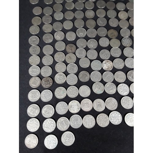 327 - Bag of half silver coins 504g