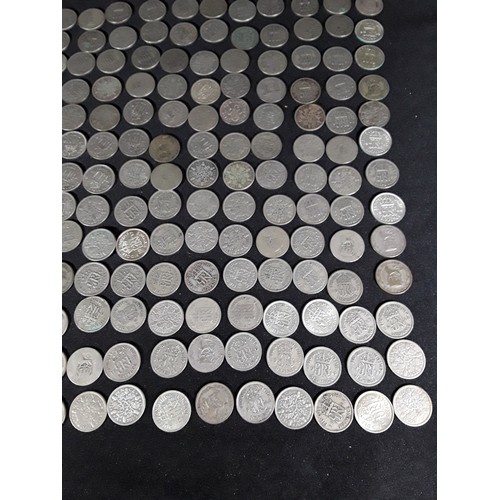 327 - Bag of half silver coins 504g