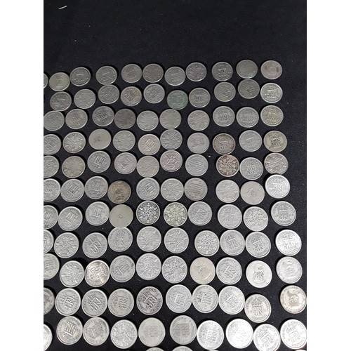 327 - Bag of half silver coins 504g