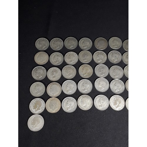 328 - Bag of half silver coins 509g