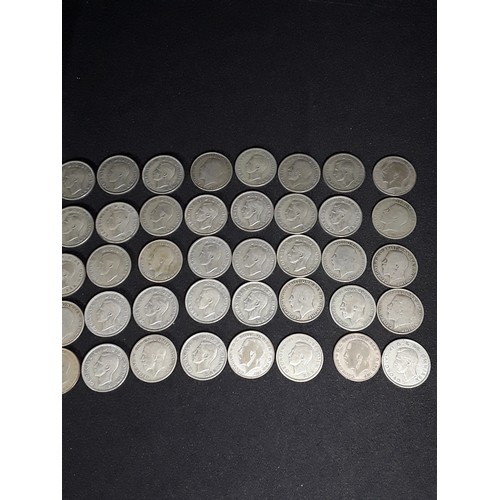 328 - Bag of half silver coins 509g