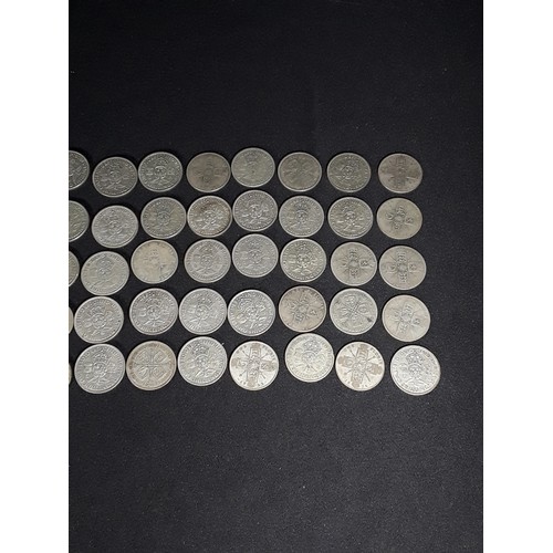 328 - Bag of half silver coins 509g