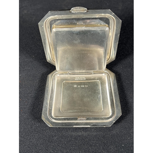 106 - Silver mirrored compact -Gross 104g