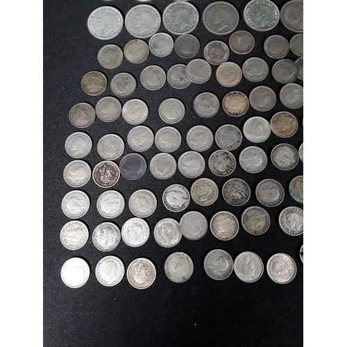 329 - Bag of half silver coins 509g