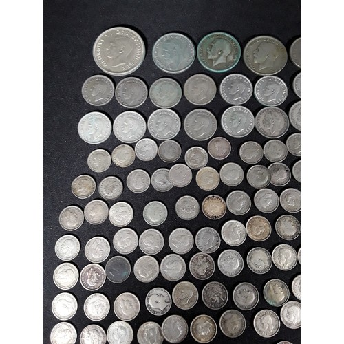 329 - Bag of half silver coins 509g