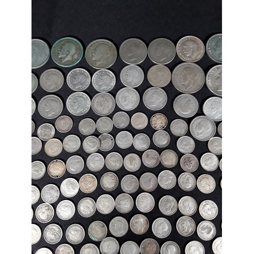 329 - Bag of half silver coins 509g