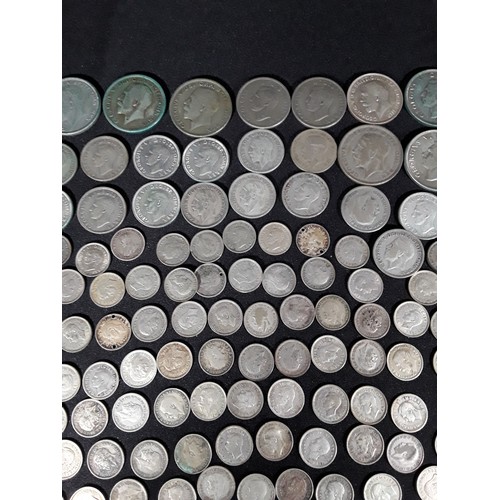 329 - Bag of half silver coins 509g