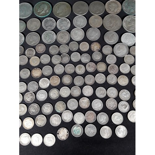 329 - Bag of half silver coins 509g