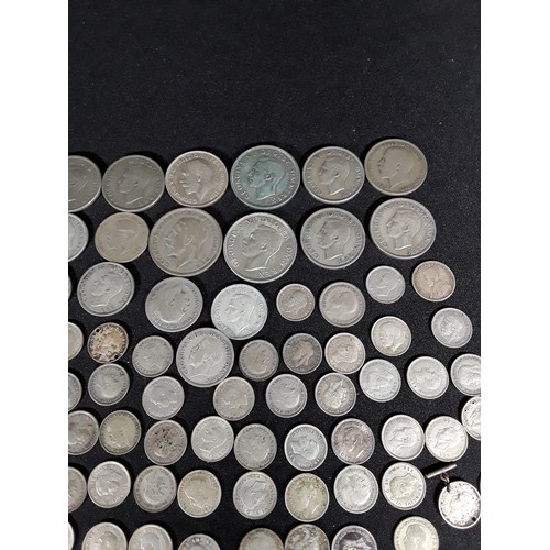 329 - Bag of half silver coins 509g