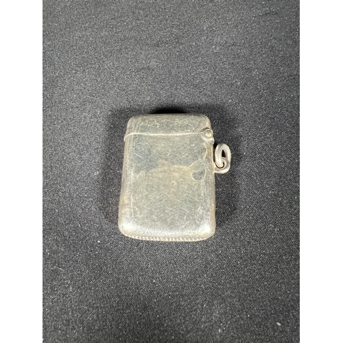 91 - Hallmarked silver vester -Gross 20g, 4cm x 3cm