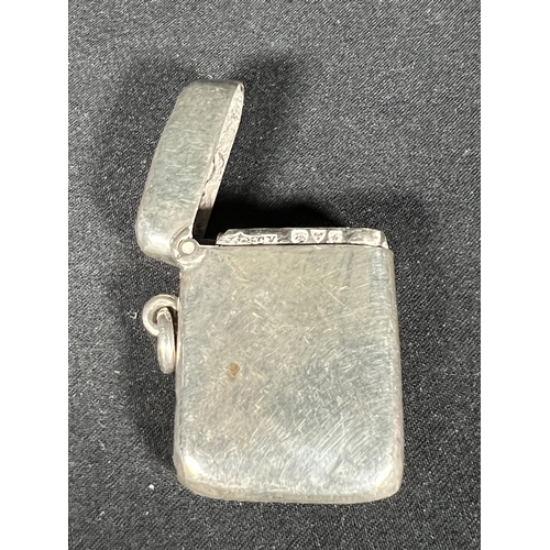 91 - Hallmarked silver vester -Gross 20g, 4cm x 3cm