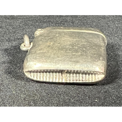 91 - Hallmarked silver vester -Gross 20g, 4cm x 3cm