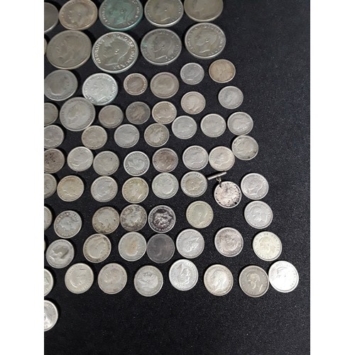 329 - Bag of half silver coins 509g