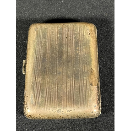 96 - Silver cigarette case -Gross 61g