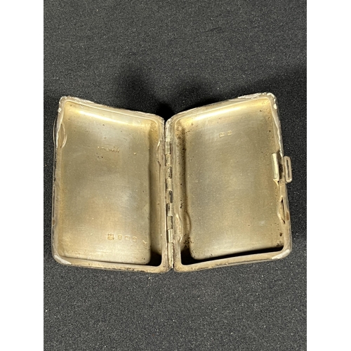 96 - Silver cigarette case -Gross 61g