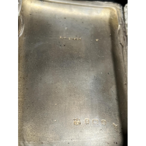 96 - Silver cigarette case -Gross 61g