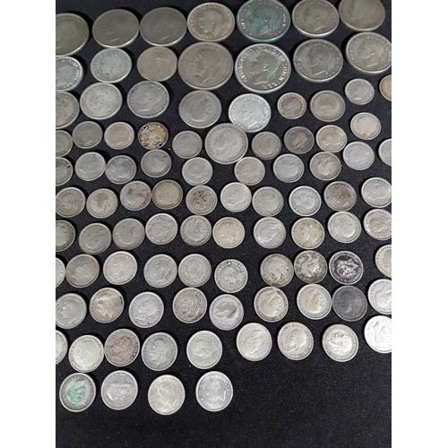 329 - Bag of half silver coins 509g