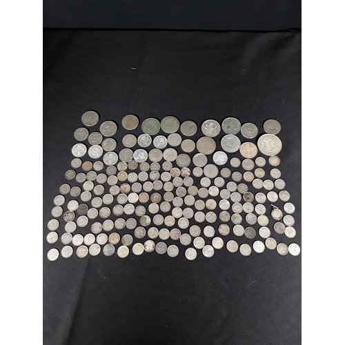 329 - Bag of half silver coins 509g