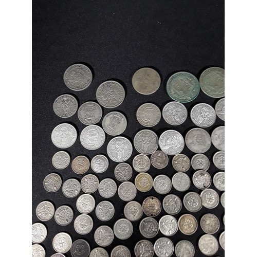 329 - Bag of half silver coins 509g