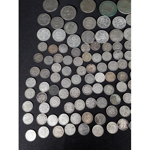 329 - Bag of half silver coins 509g