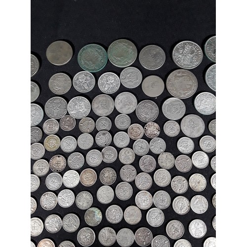 329 - Bag of half silver coins 509g