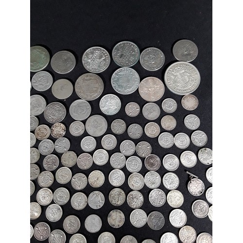 329 - Bag of half silver coins 509g