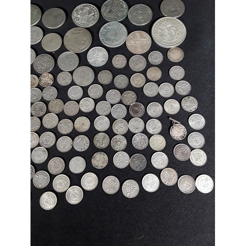 329 - Bag of half silver coins 509g