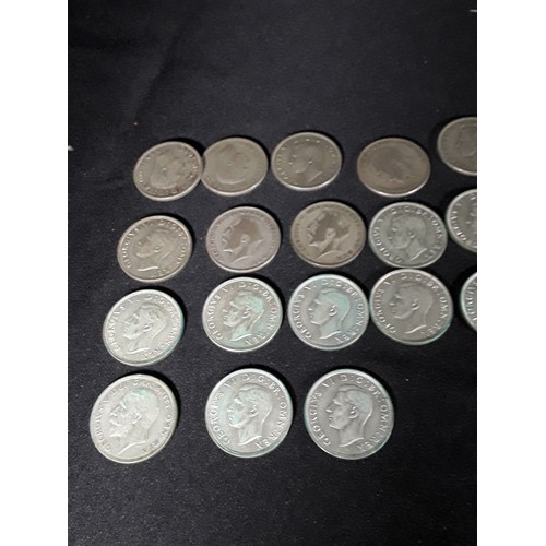 330 - Bag of half silver coins 503g