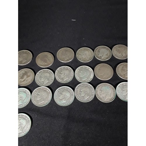 330 - Bag of half silver coins 503g