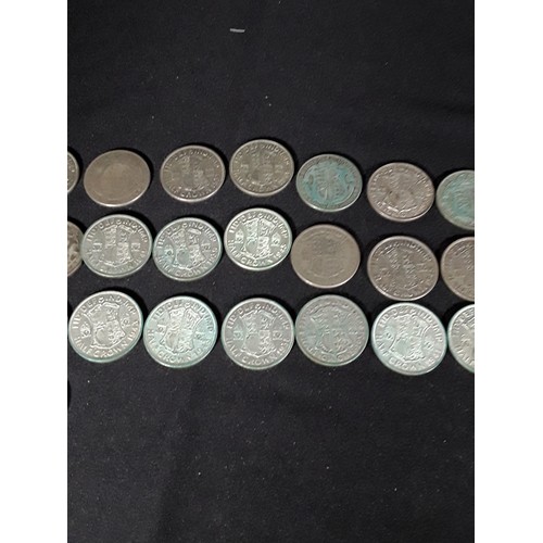 330 - Bag of half silver coins 503g