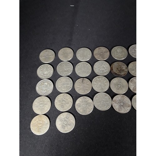 331 - Bag of half silver coins 506g