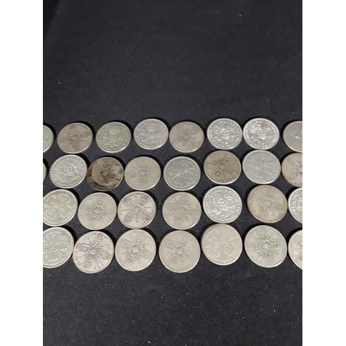 331 - Bag of half silver coins 506g