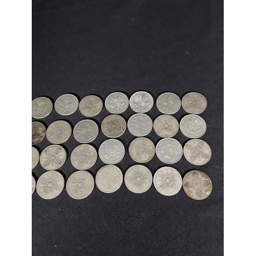 331 - Bag of half silver coins 506g