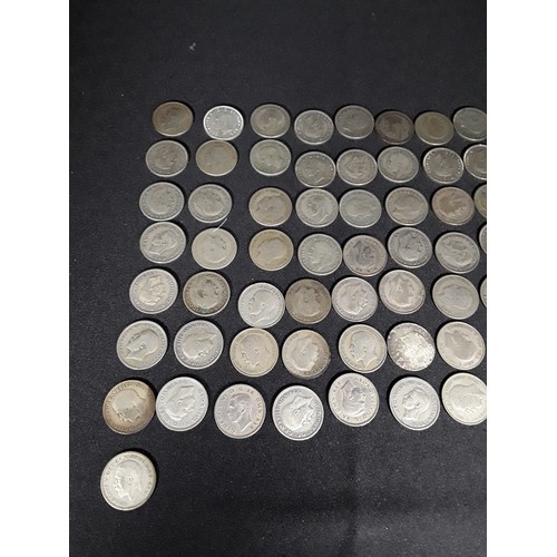 338 - Bag of half silver coins 507g