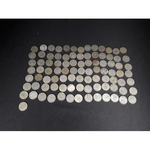 338 - Bag of half silver coins 507g